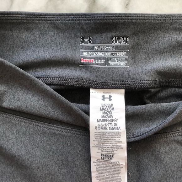 Under Armour HeatGear compression leggings Grey S - Picture 2 of 5